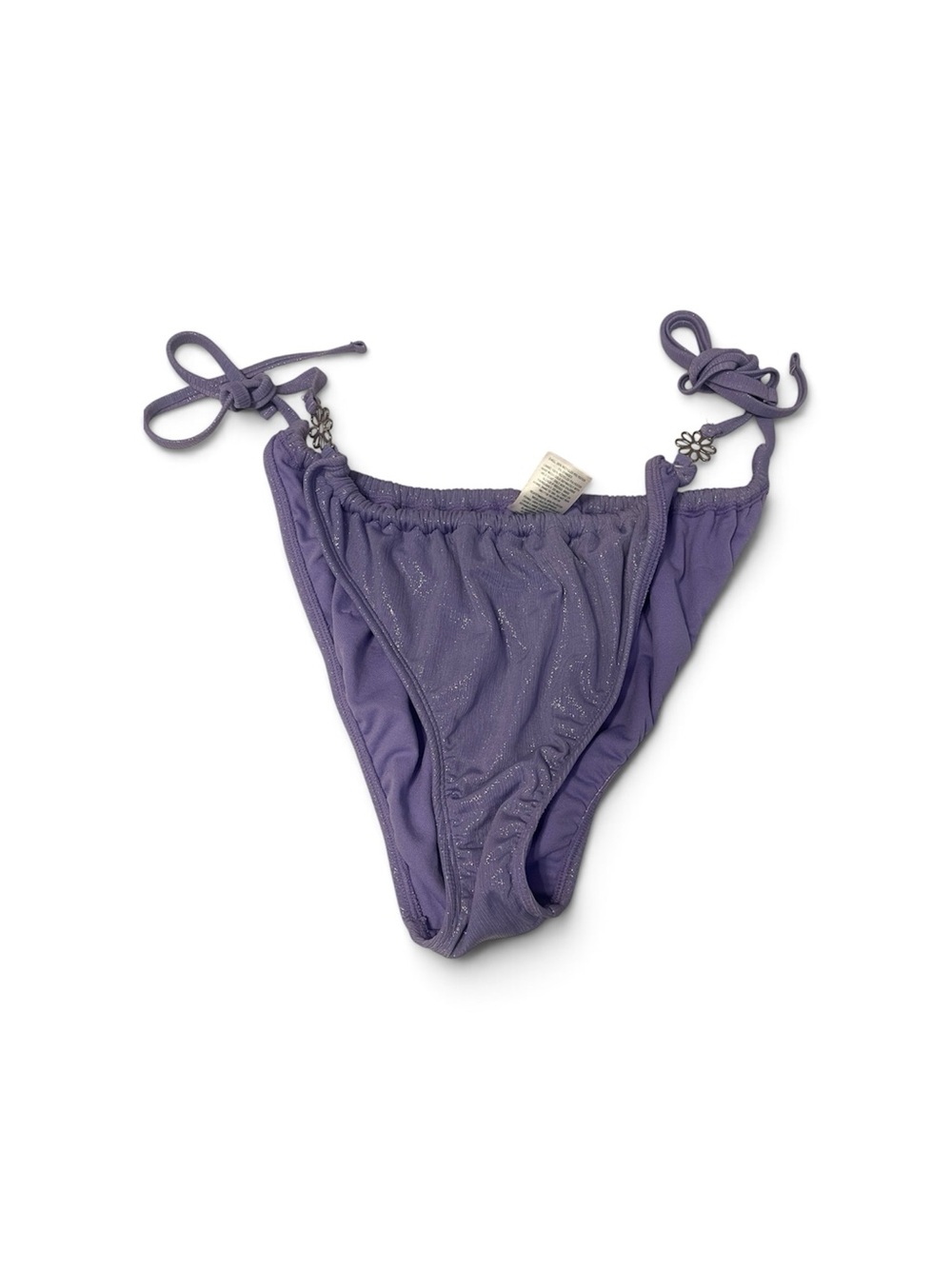 Purple Shimmer Tie-Side Bikini Bottoms